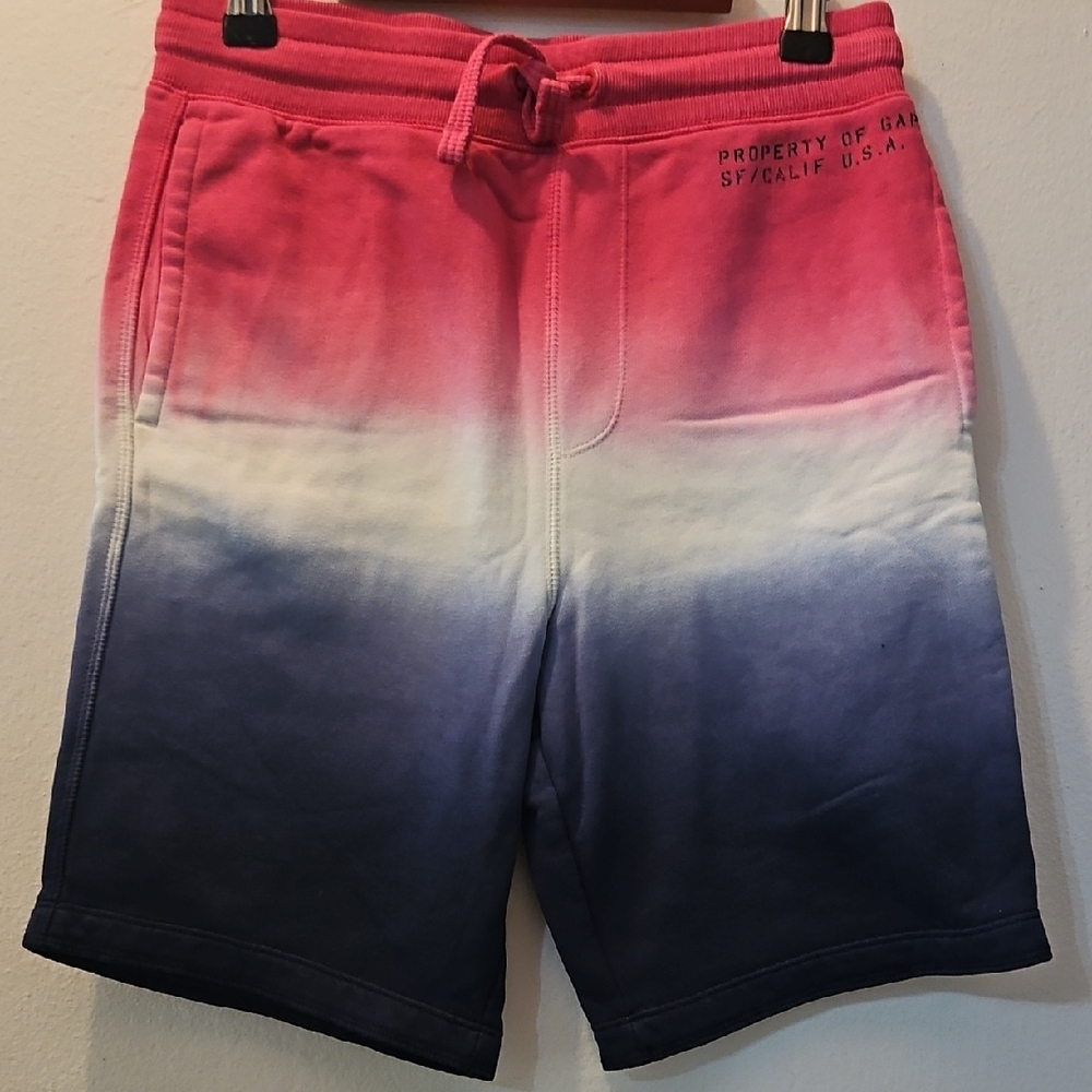 🏷️ GAP Ombre Drawstring Boy’s Shorts in Pink, White, Blue size XL #26
